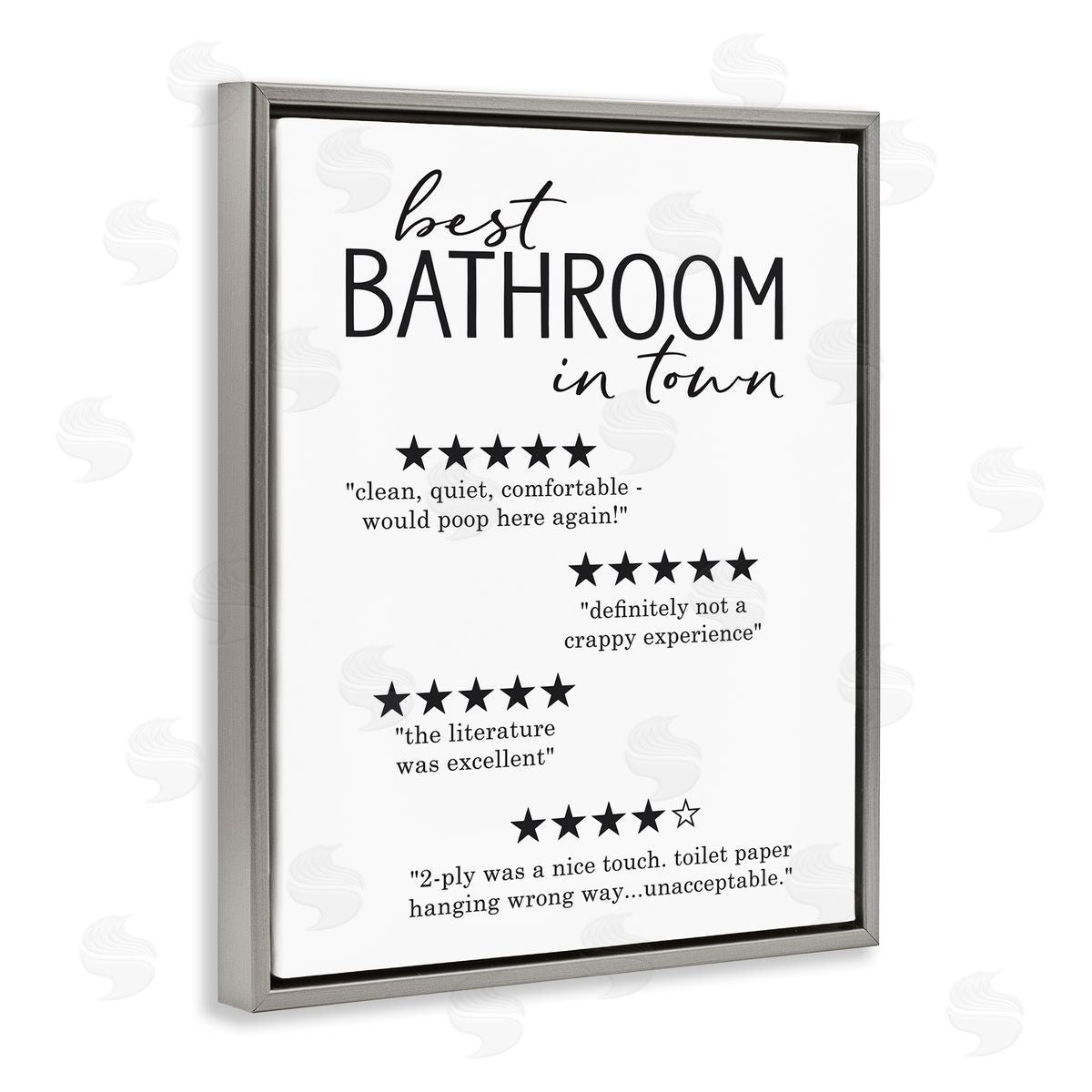 Lettered and Lined Best Bathroom Five Star Reviews Funny Bath Phrases
