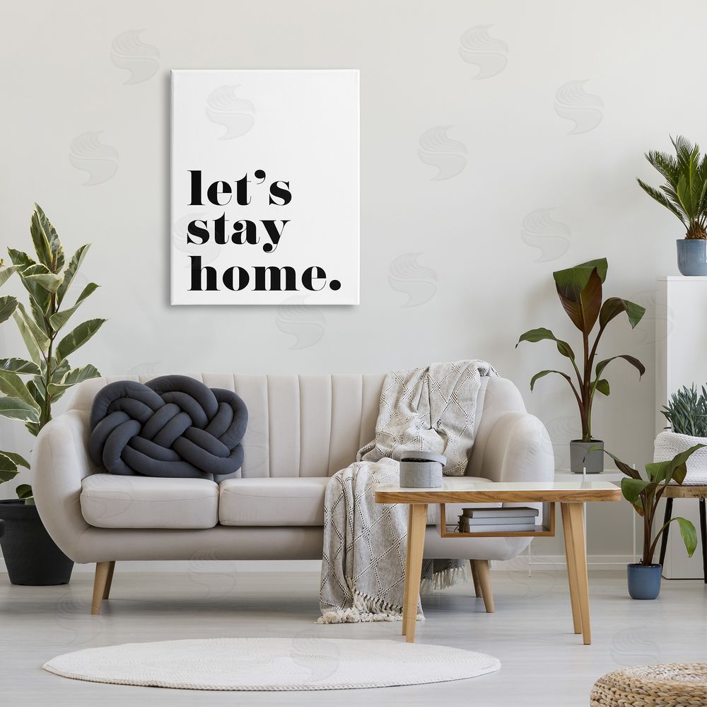 BlursByAI Let's Stay Home Phrase Bold Minimal Typography