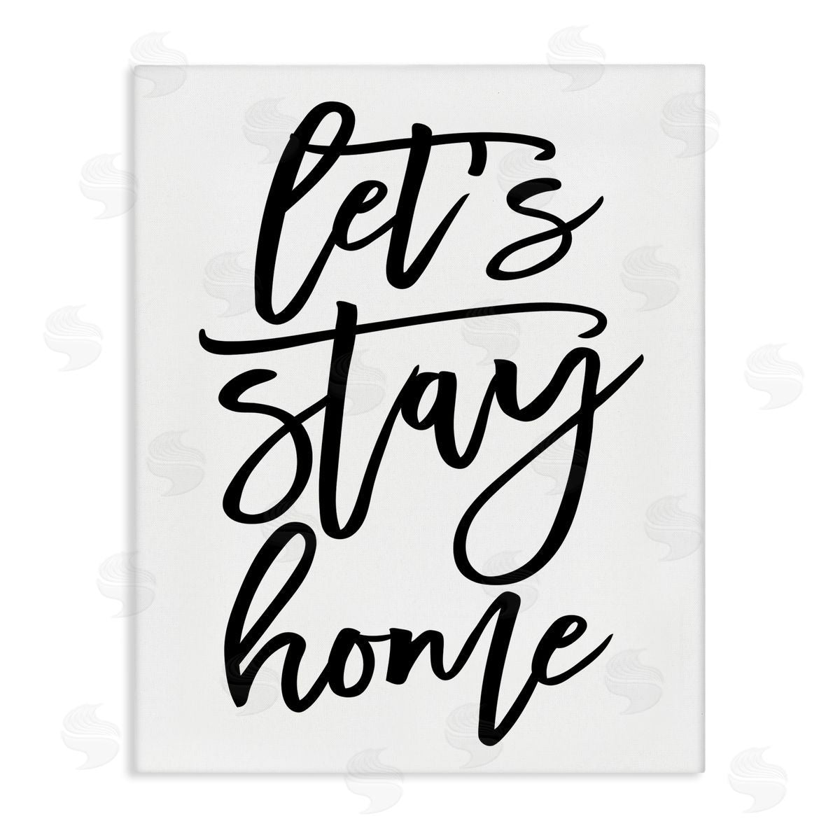 BlursByAI Let's Stay Home Quote Fluid Cursive Typography Minimal