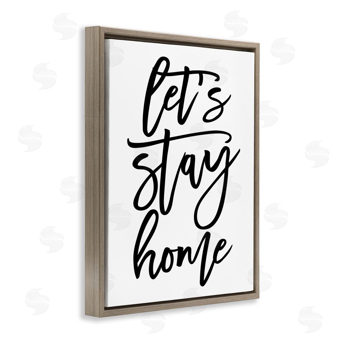 BlursByAI Let's Stay Home Quote Fluid Cursive Typography Minimal