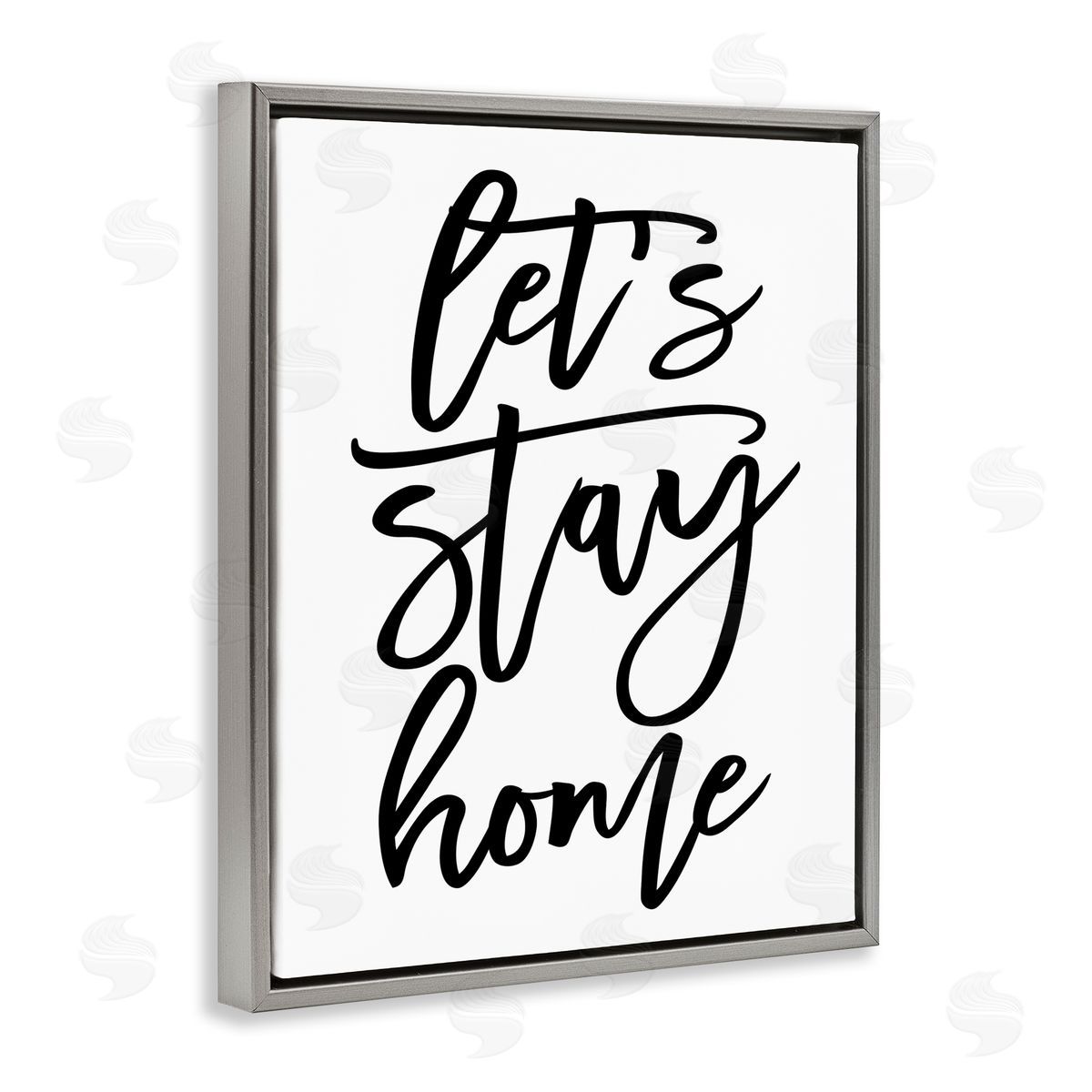 BlursByAI Let's Stay Home Quote Fluid Cursive Typography Minimal