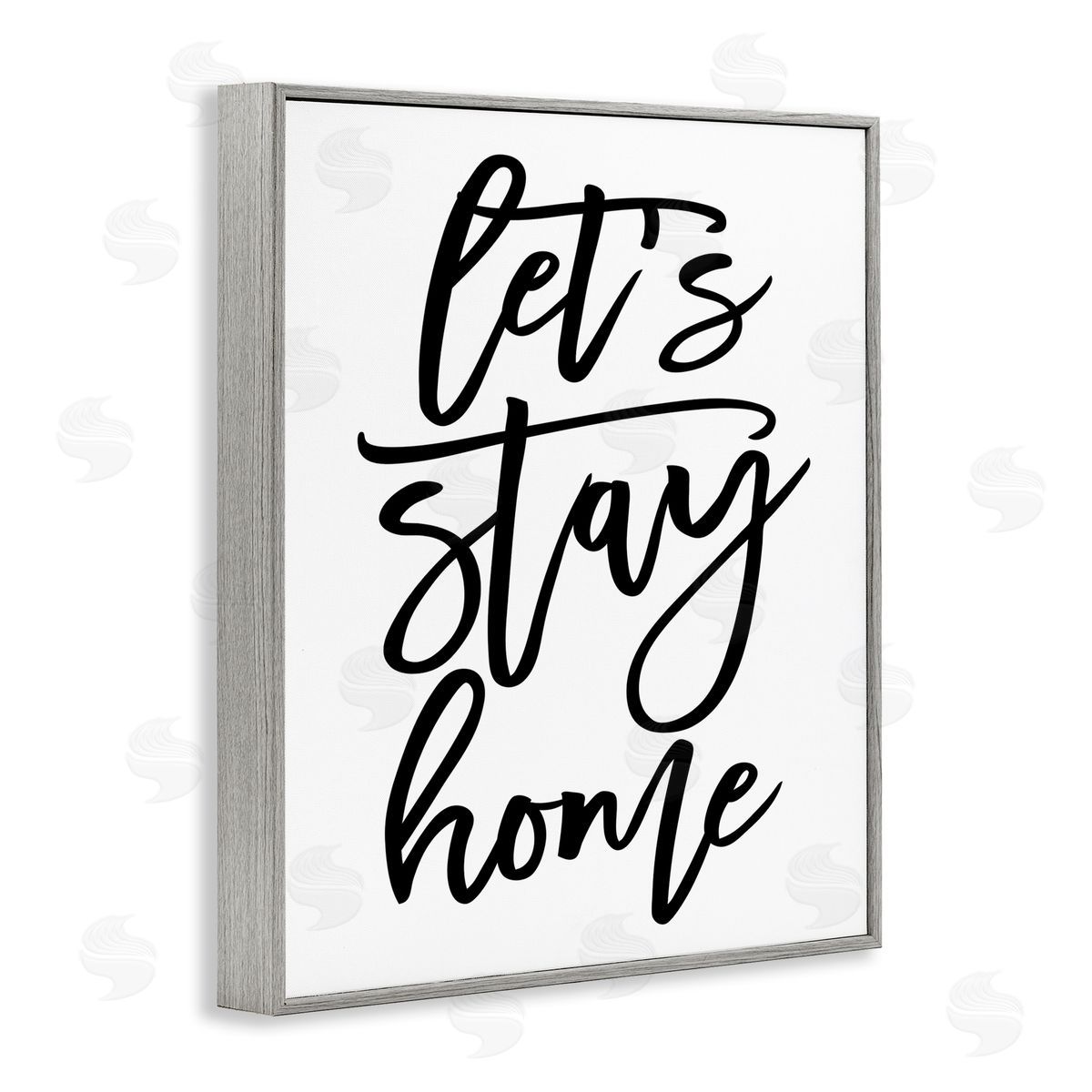 BlursByAI Let's Stay Home Quote Fluid Cursive Typography Minimal