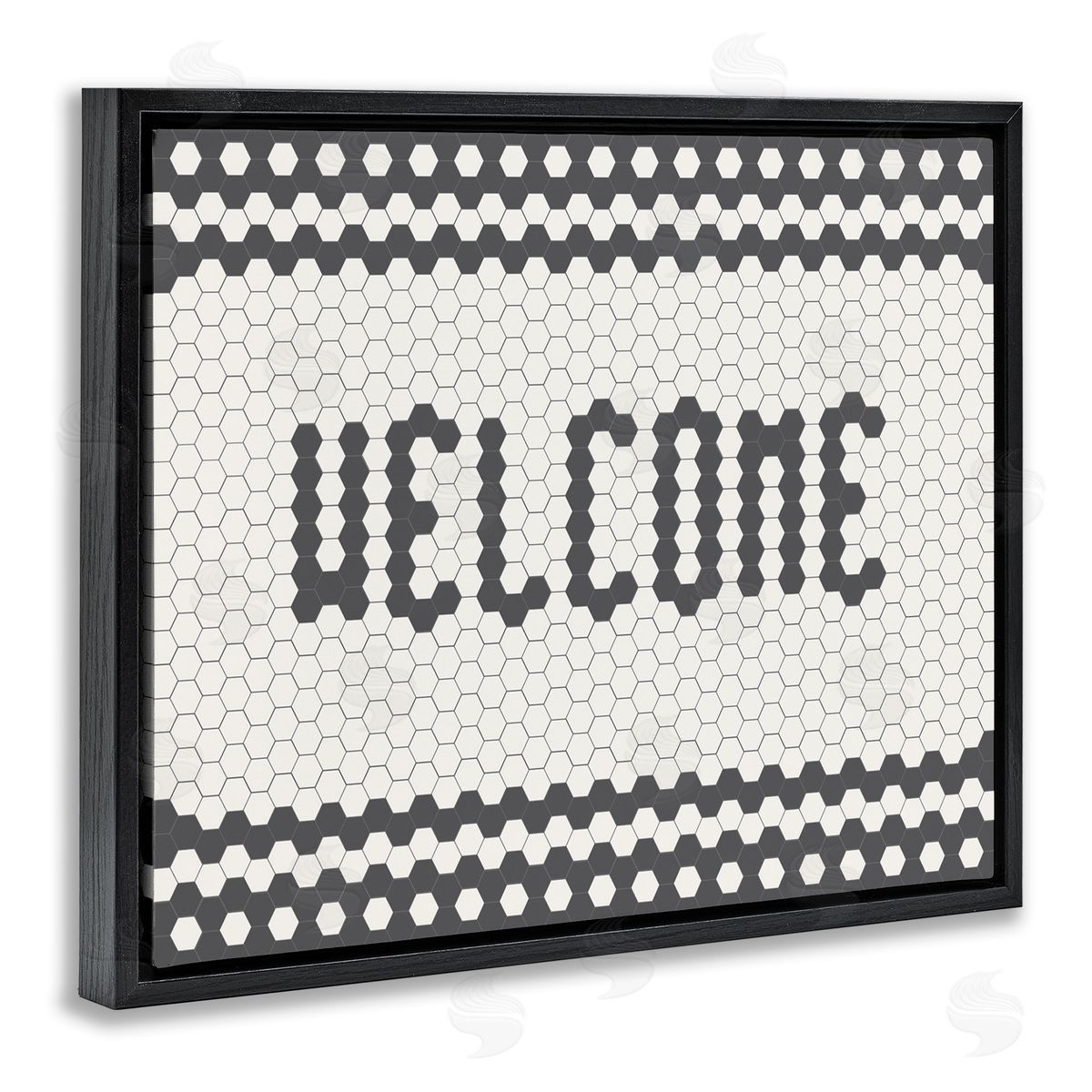 Caroline Alfr_sideeds Welcome Phrase Caf� Bistro Tile Geometric Pattern