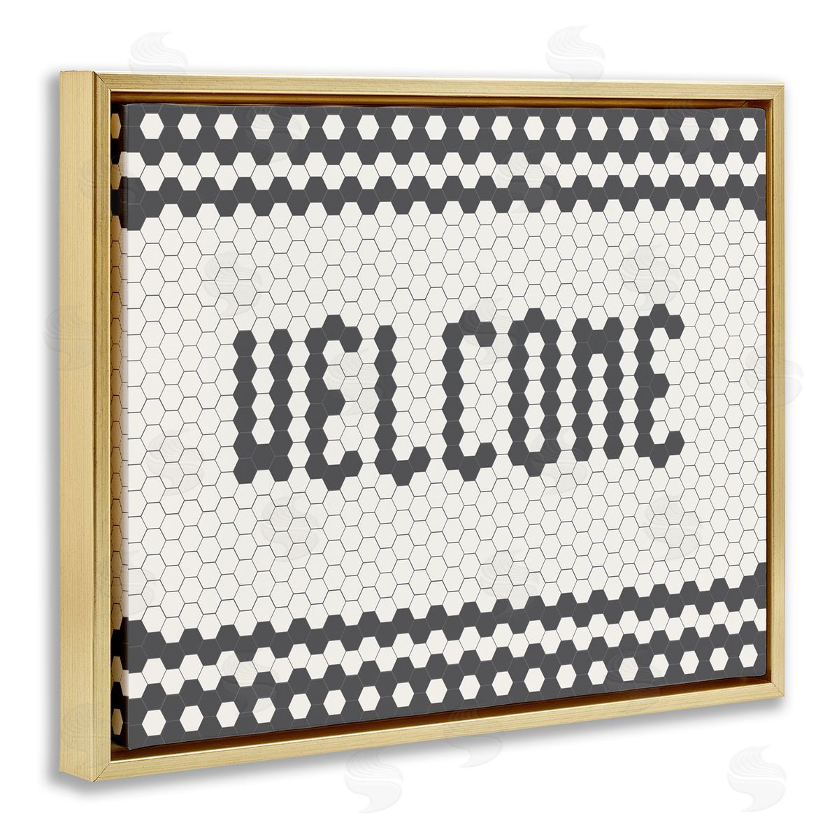 Caroline Alfr_sideeds Welcome Phrase Caf� Bistro Tile Geometric Pattern