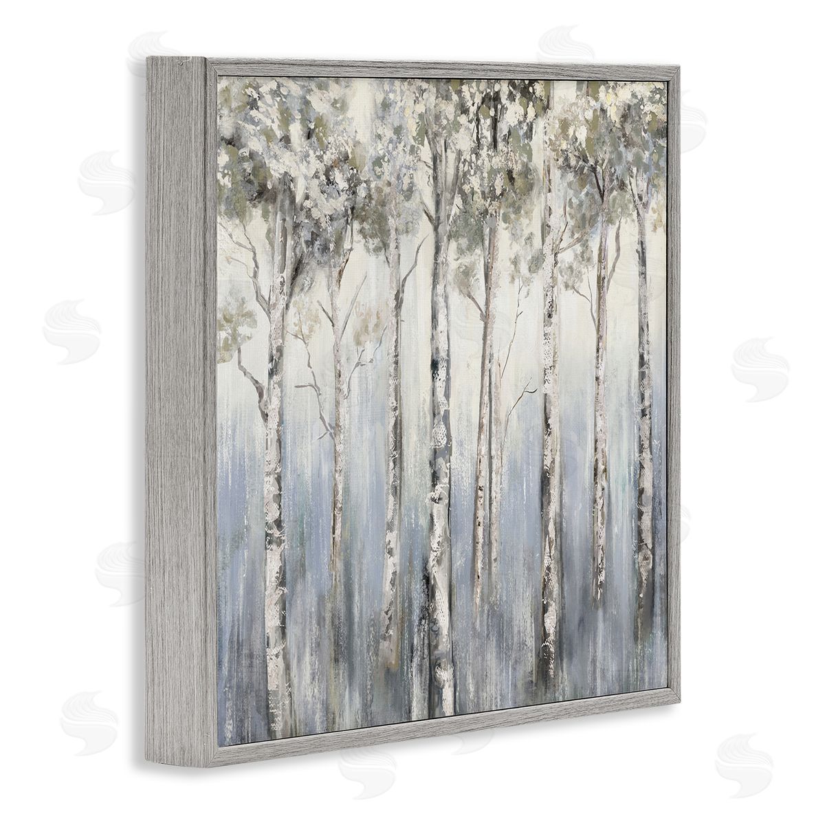 Carson Lyons Mystic White Birch Tree Forest White Grey Bark Gray Framed Glicee Wall Art Print
