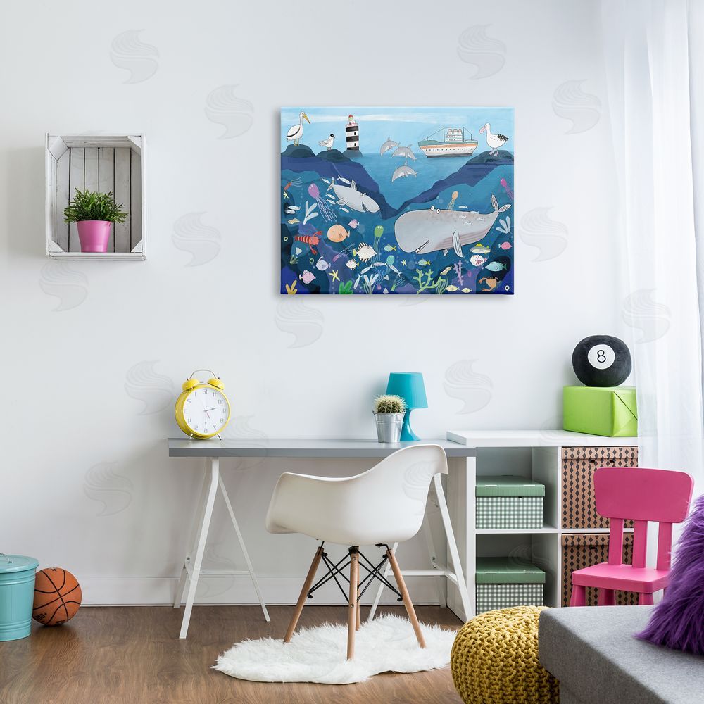 Carla Daly Underwater Wildlife Kid's Illustration Shark Whale Boat