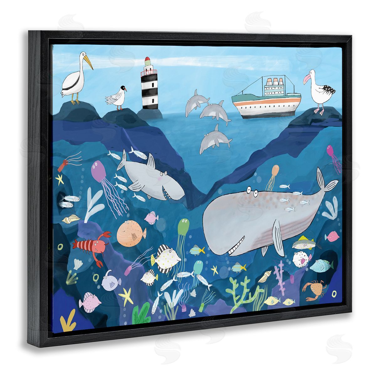 Carla Daly Underwater Wildlife Kid's Illustration Shark Whale Boat