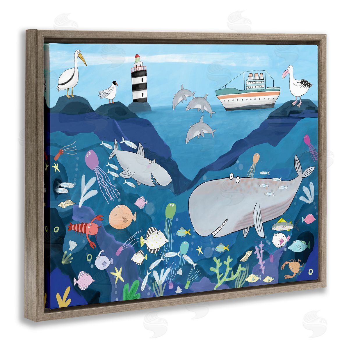 Carla Daly Underwater Wildlife Kid's Illustration Shark Whale Boat