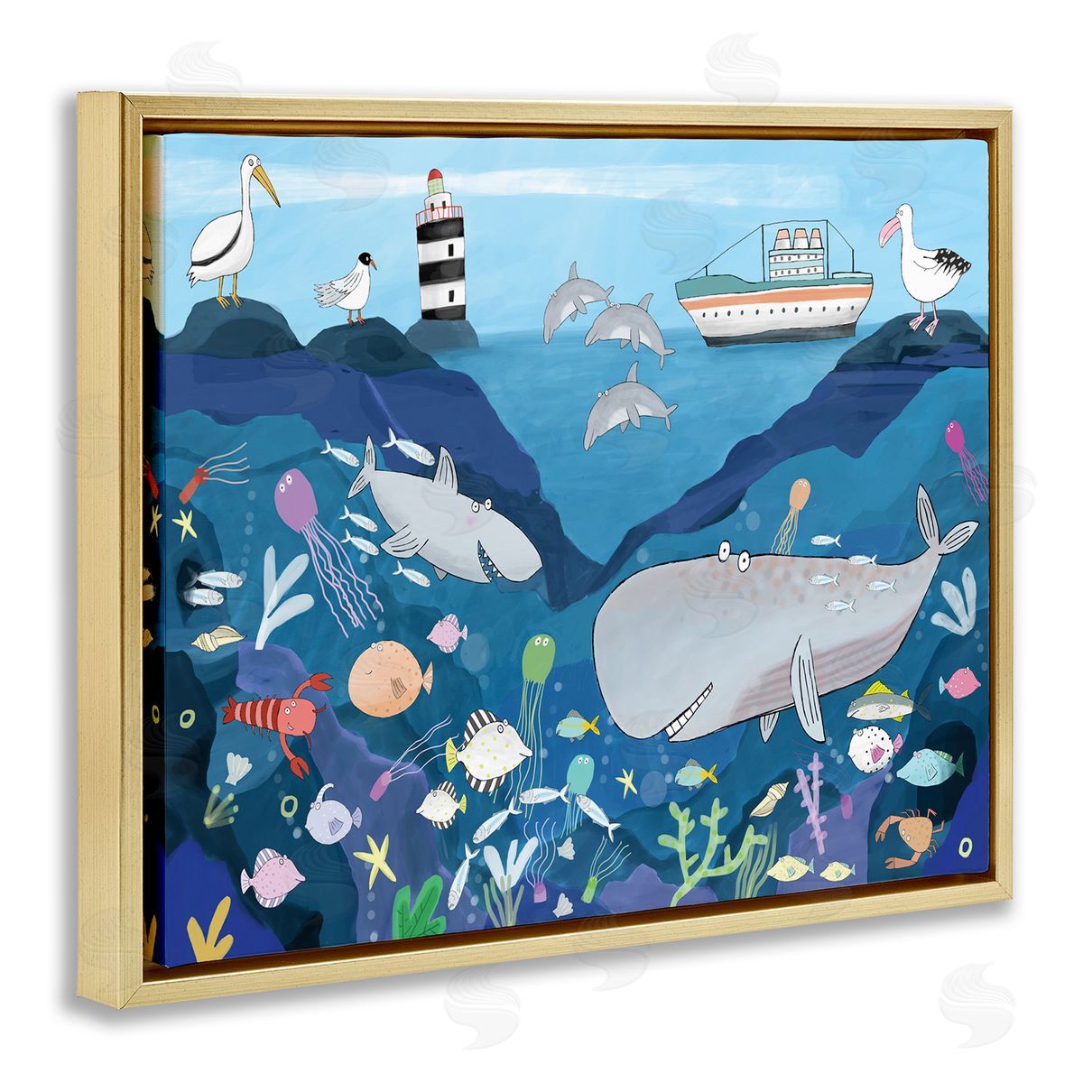 Carla Daly Underwater Wildlife Kid's Illustration Shark Whale Boat