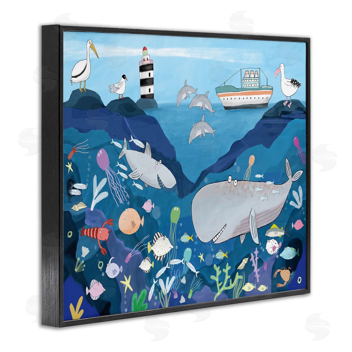 Carla Daly Underwater Wildlife Kid's Illustration Shark Whale Boat