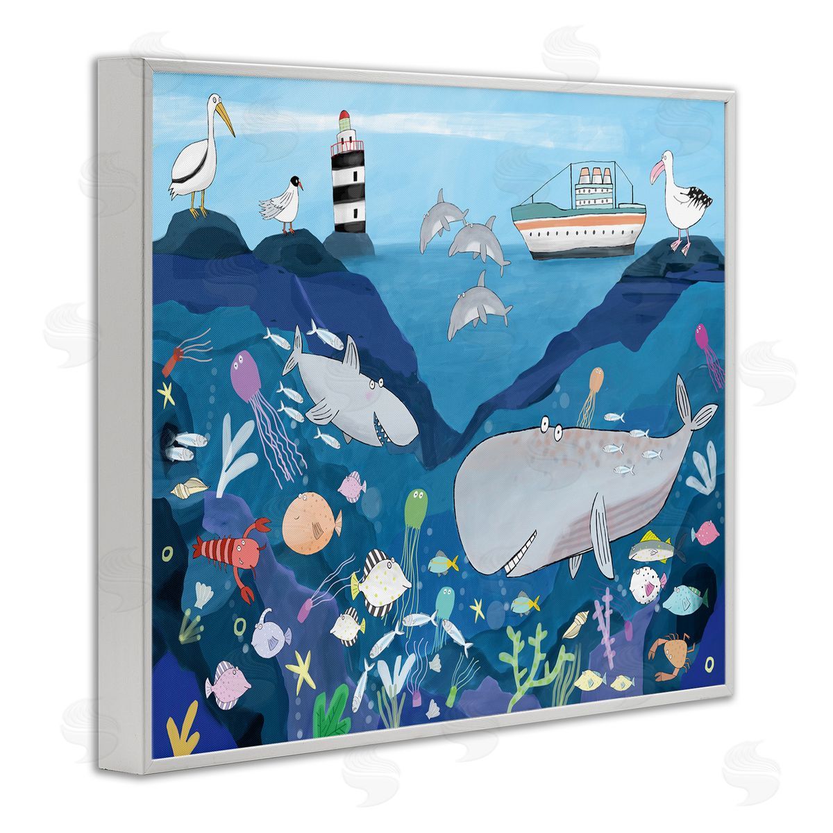 Carla Daly Underwater Wildlife Kid's Illustration Shark Whale Boat