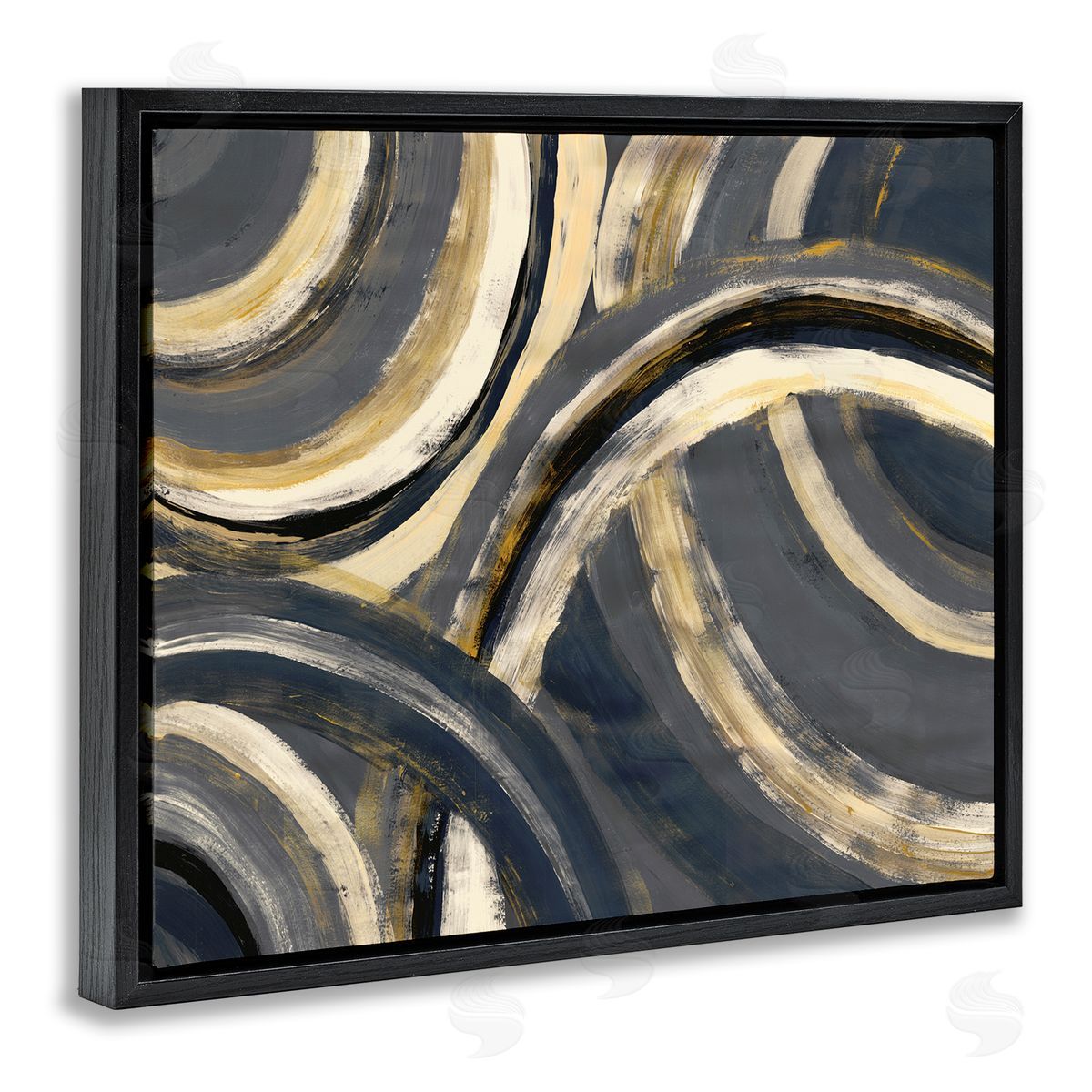 Doris Charest Abstract Developing Rings Grey Gold Encasing Arches