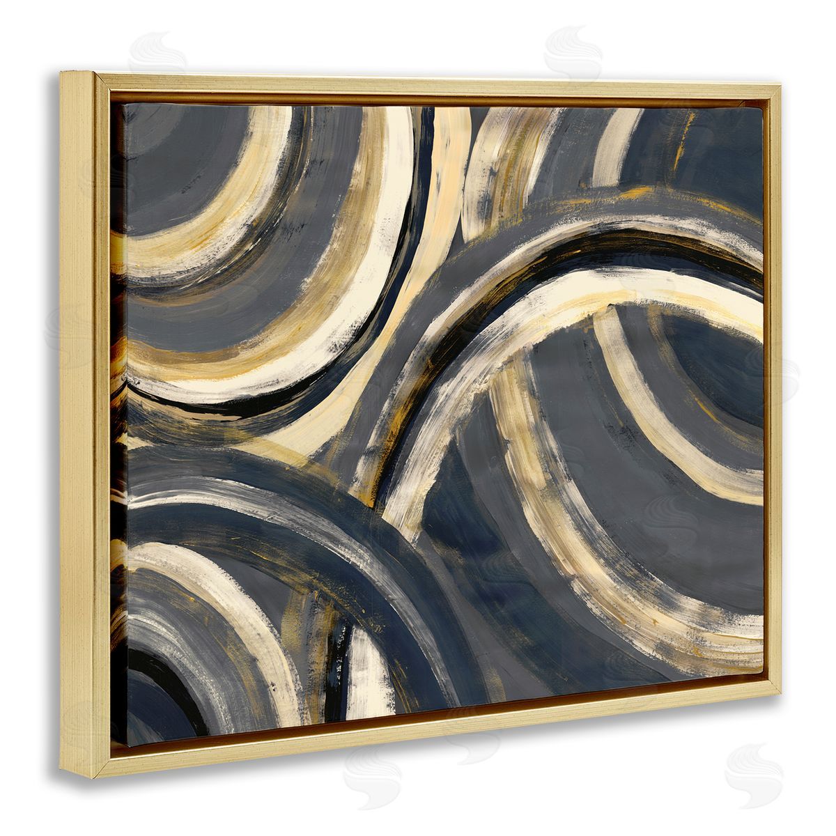 Doris Charest Abstract Developing Rings Grey Gold Encasing Arches