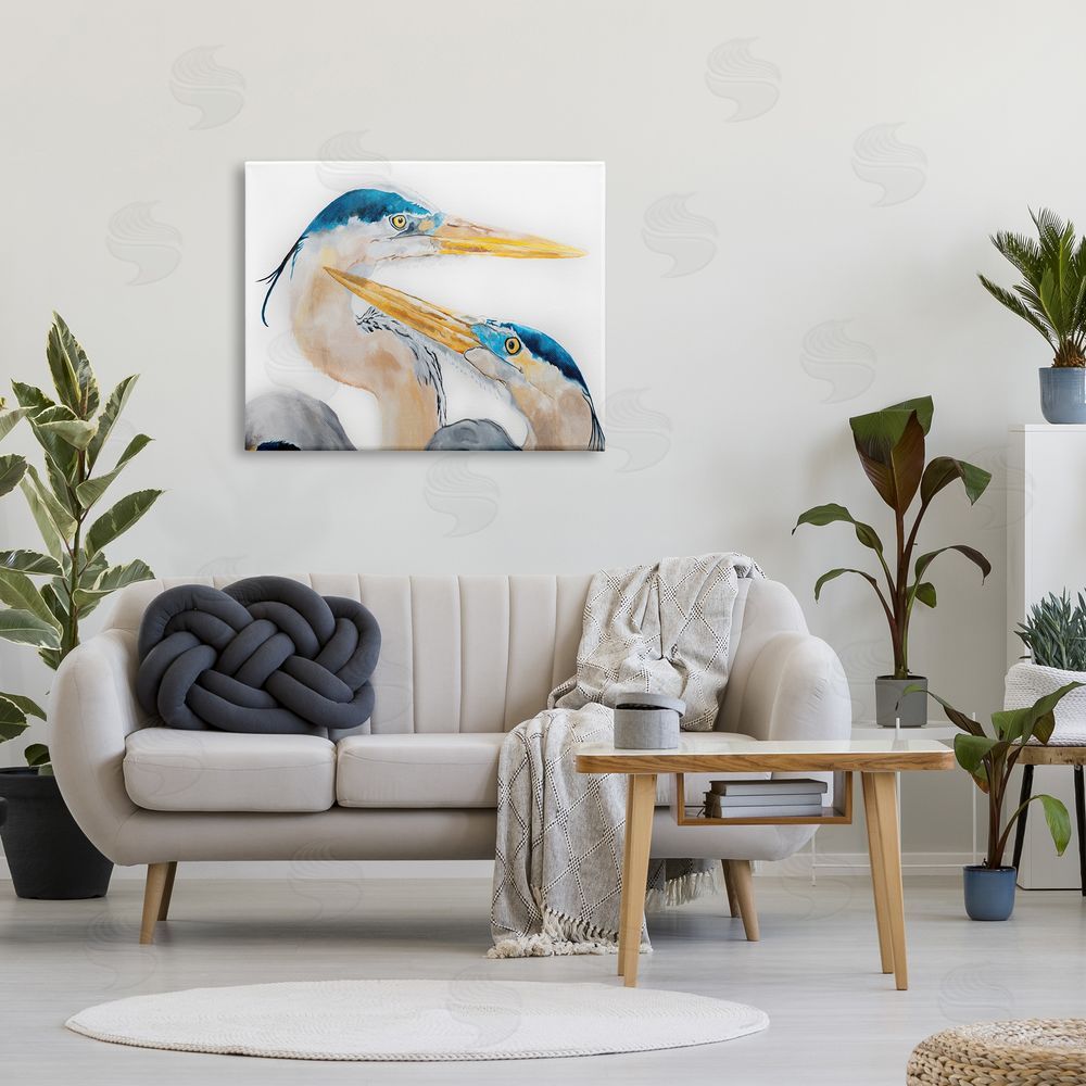 Diane Fifer Great Blue Heron Pairing Bird Waterfowl Pair Portrait