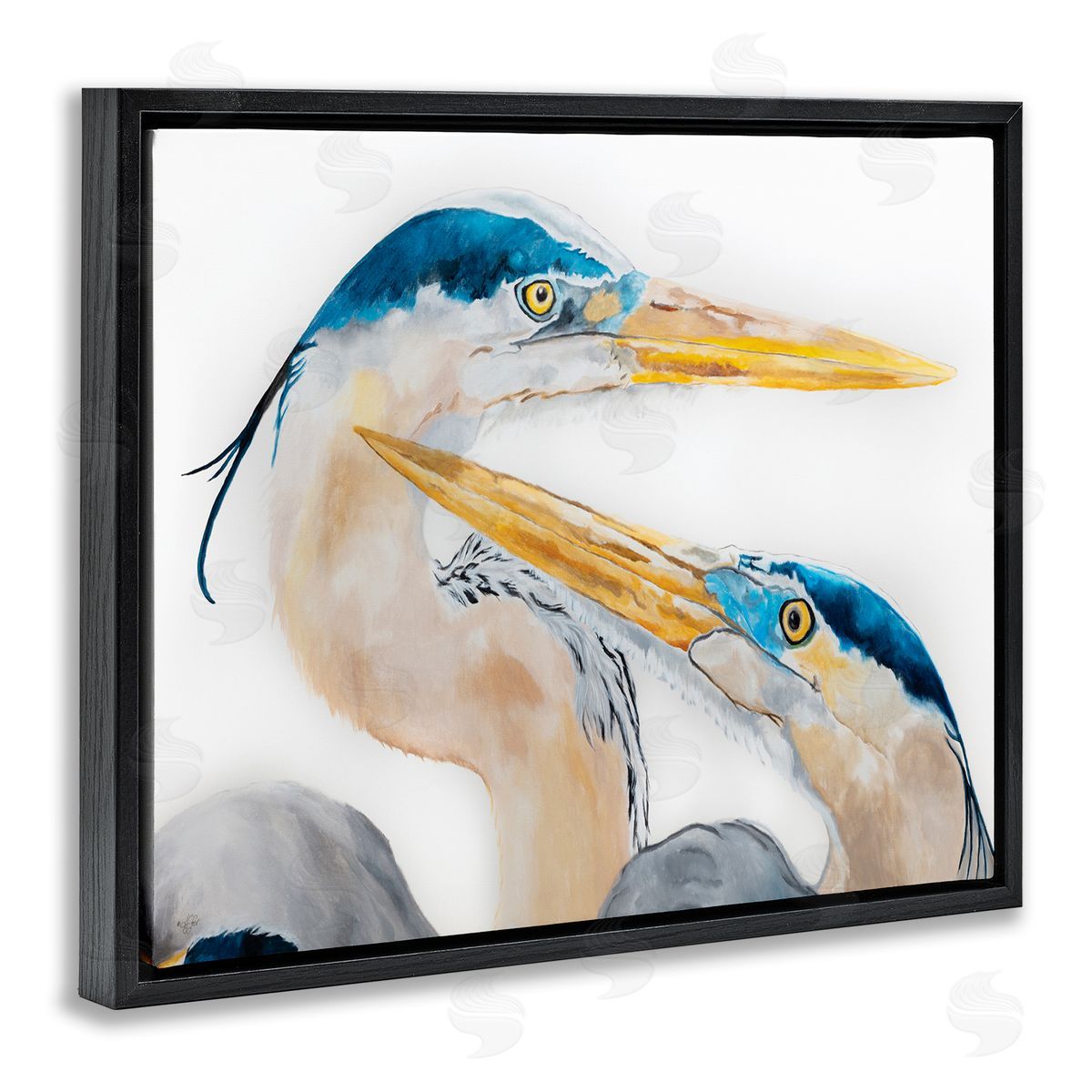 Diane Fifer Great Blue Heron Pairing Bird Waterfowl Pair Portrait