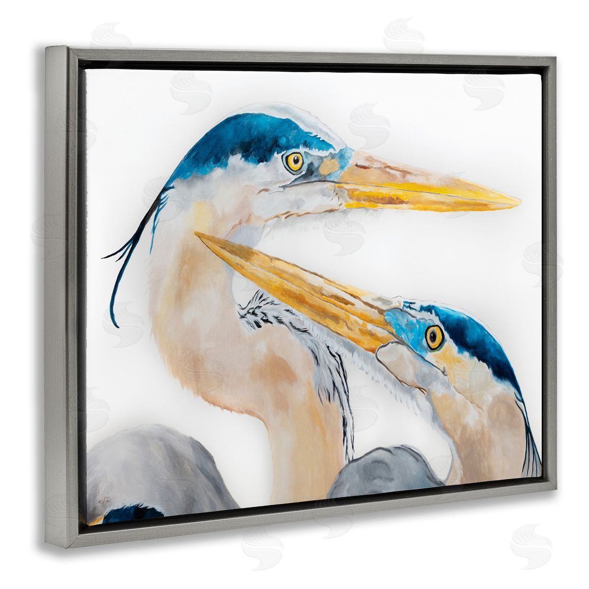 Diane Fifer Great Blue Heron Pairing Bird Waterfowl Pair Portrait