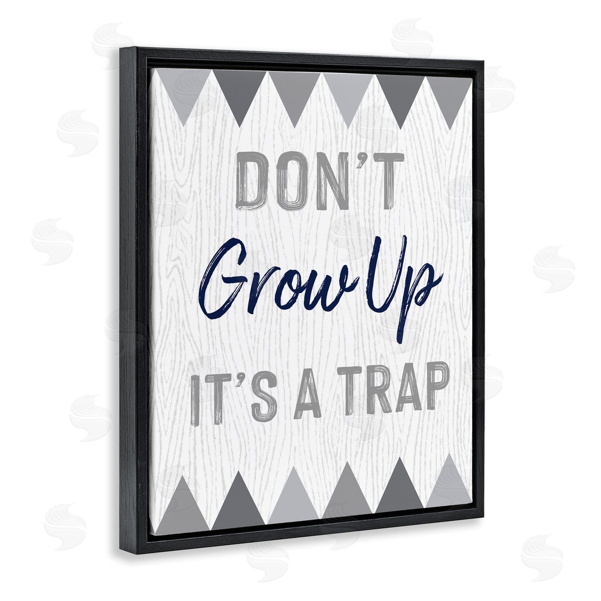 Ashley Calhoun Growing Up Is A Trap Phrase Rustic Grey Triangles