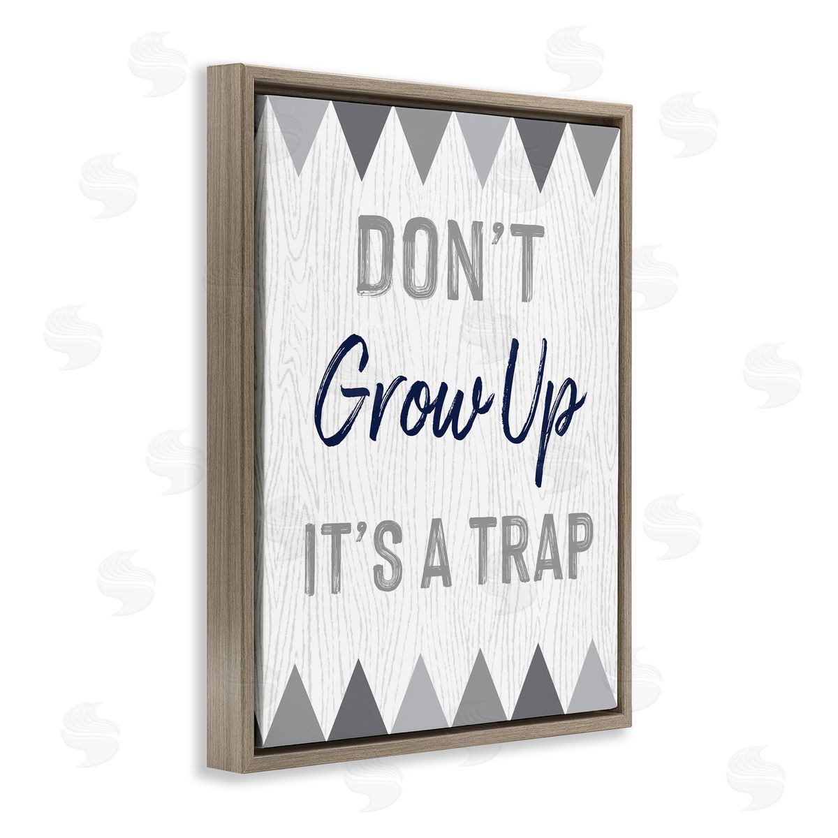 Ashley Calhoun Growing Up Is A Trap Phrase Rustic Grey Triangles