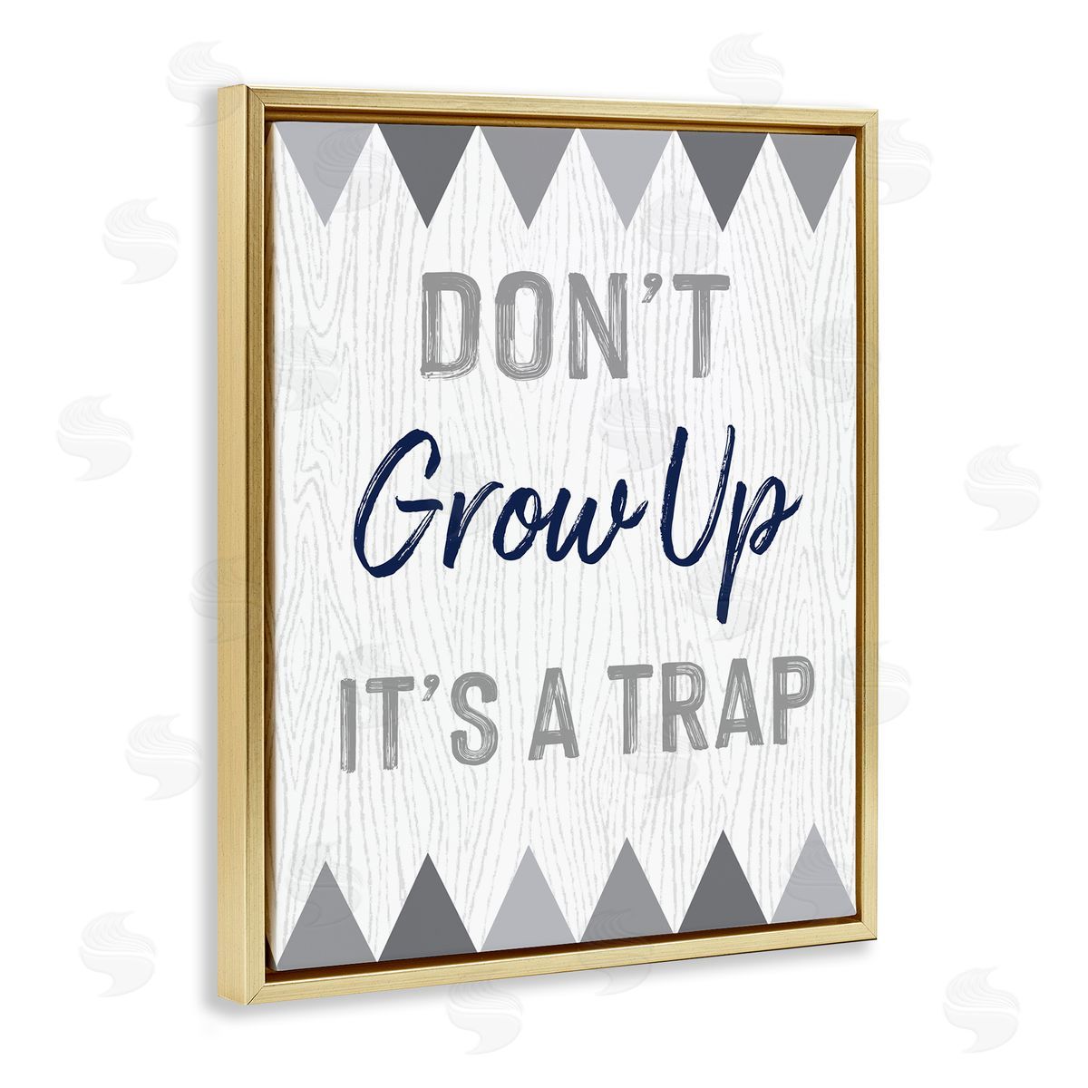 Ashley Calhoun Growing Up Is A Trap Phrase Rustic Grey Triangles