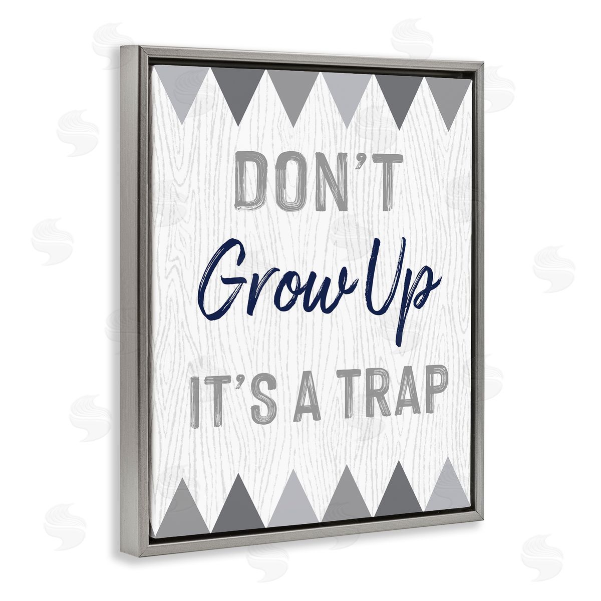 Ashley Calhoun Growing Up Is A Trap Phrase Rustic Grey Triangles