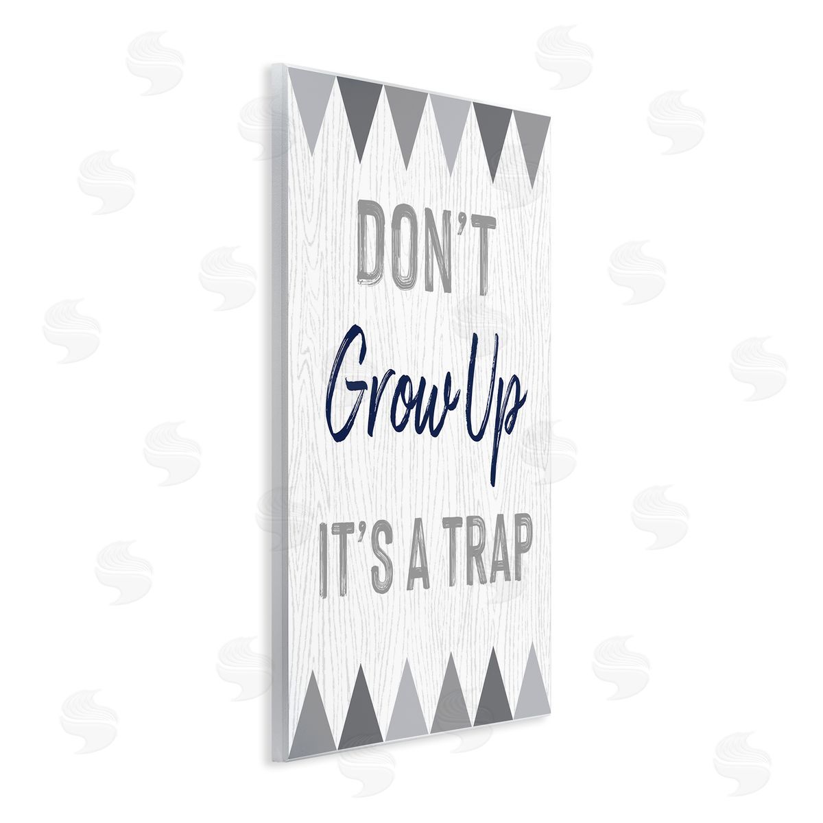Ashley Calhoun Growing Up Is A Trap Phrase Rustic Grey Triangles