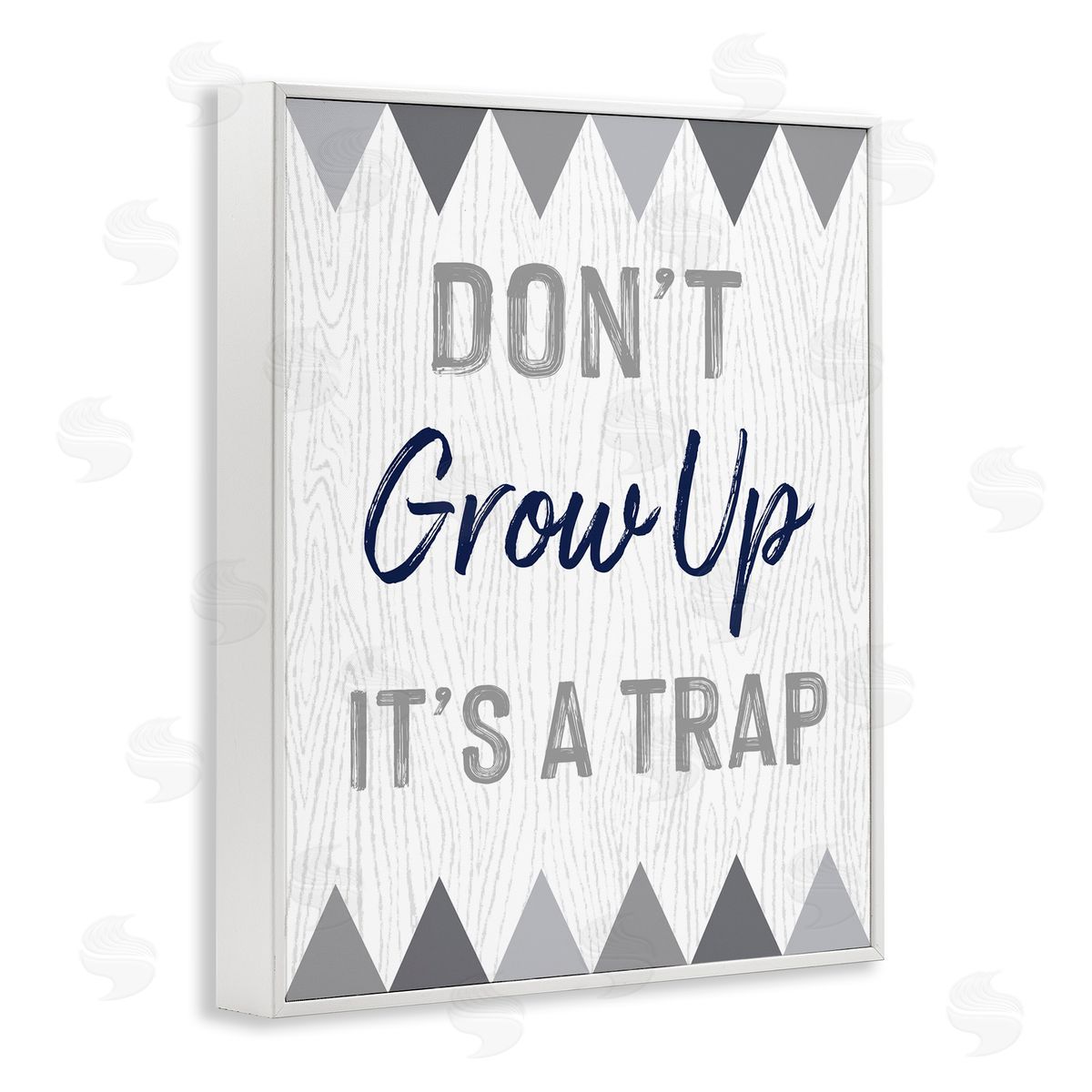 Ashley Calhoun Growing Up Is A Trap Phrase Rustic Grey Triangles