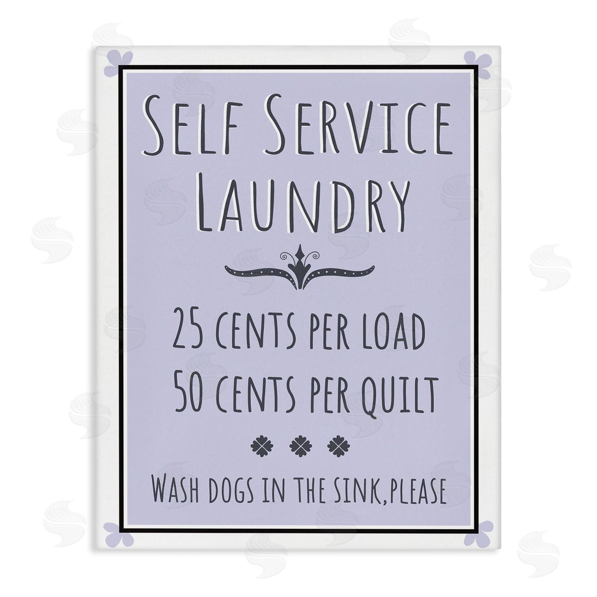 Darlene Seale Self Service Laundry Sign Soft Lavender Charm
