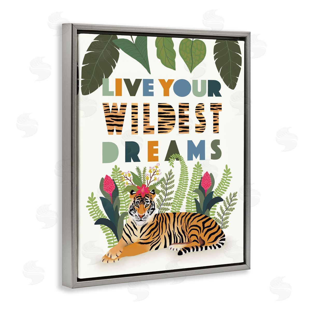 Darlene Seale Live Your Wildest Dreams Sentiment Tropical Tiger Forest