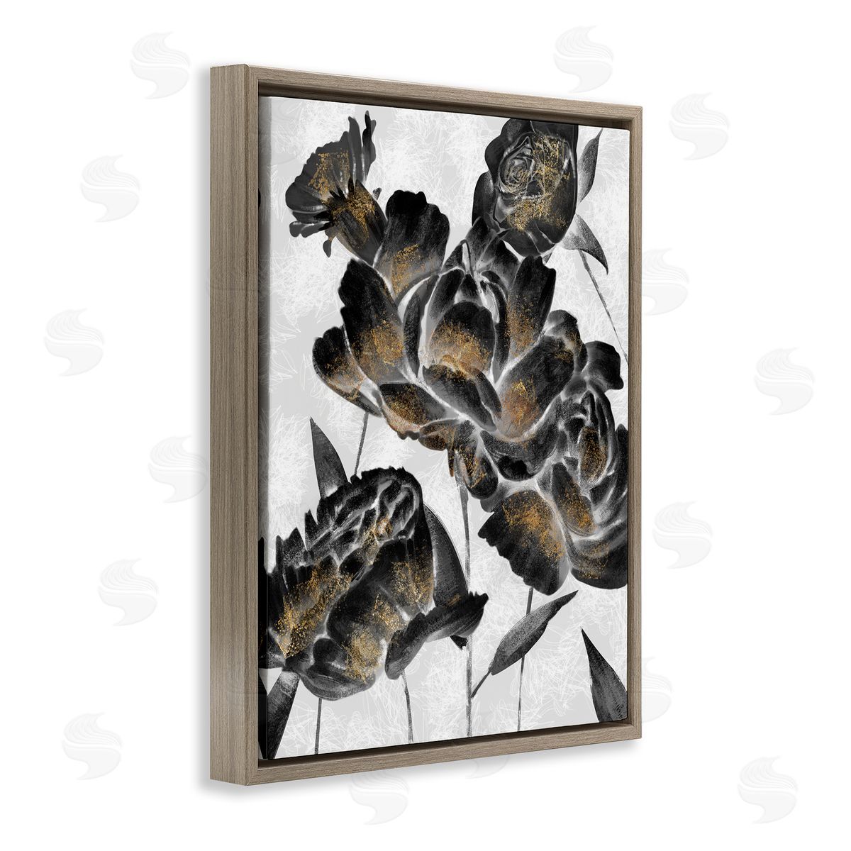 Ziwei Li Blooming Black Roses Dusty Gold Pollen Detail