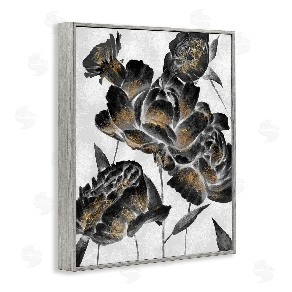 Ziwei Li Blooming Black Roses Dusty Gold Pollen Detail