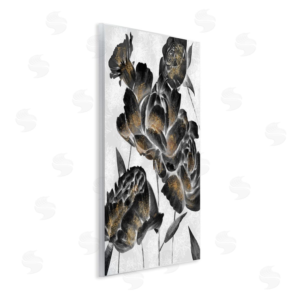 Ziwei Li Blooming Black Roses Dusty Gold Pollen Detail