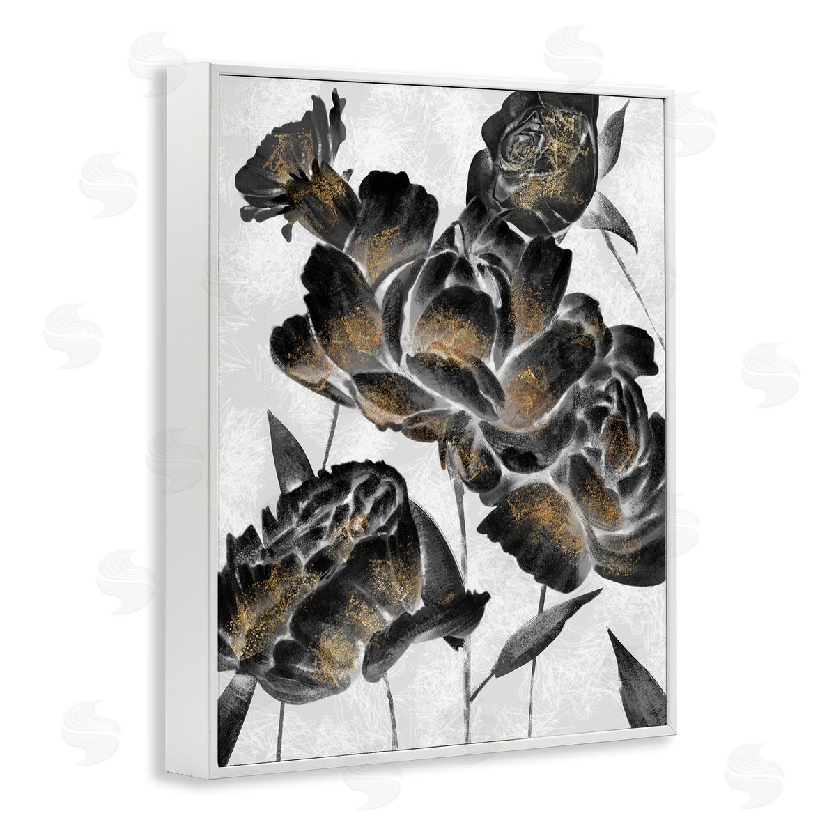 Ziwei Li Blooming Black Roses Dusty Gold Pollen Detail