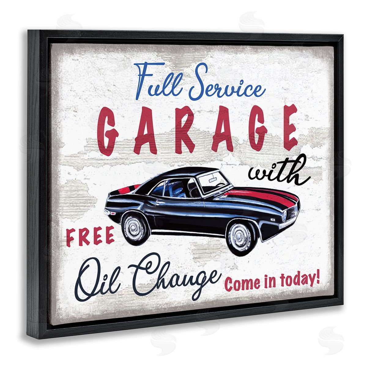 Elizabeth Tyndall Vintage Rustic Full Service Garage Sign Sports Car