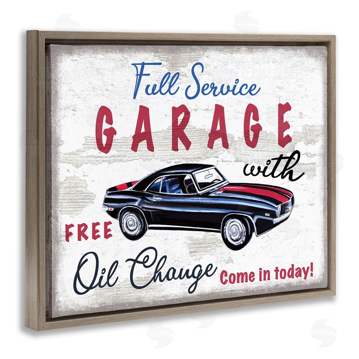 Elizabeth Tyndall Vintage Rustic Full Service Garage Sign Sports Car