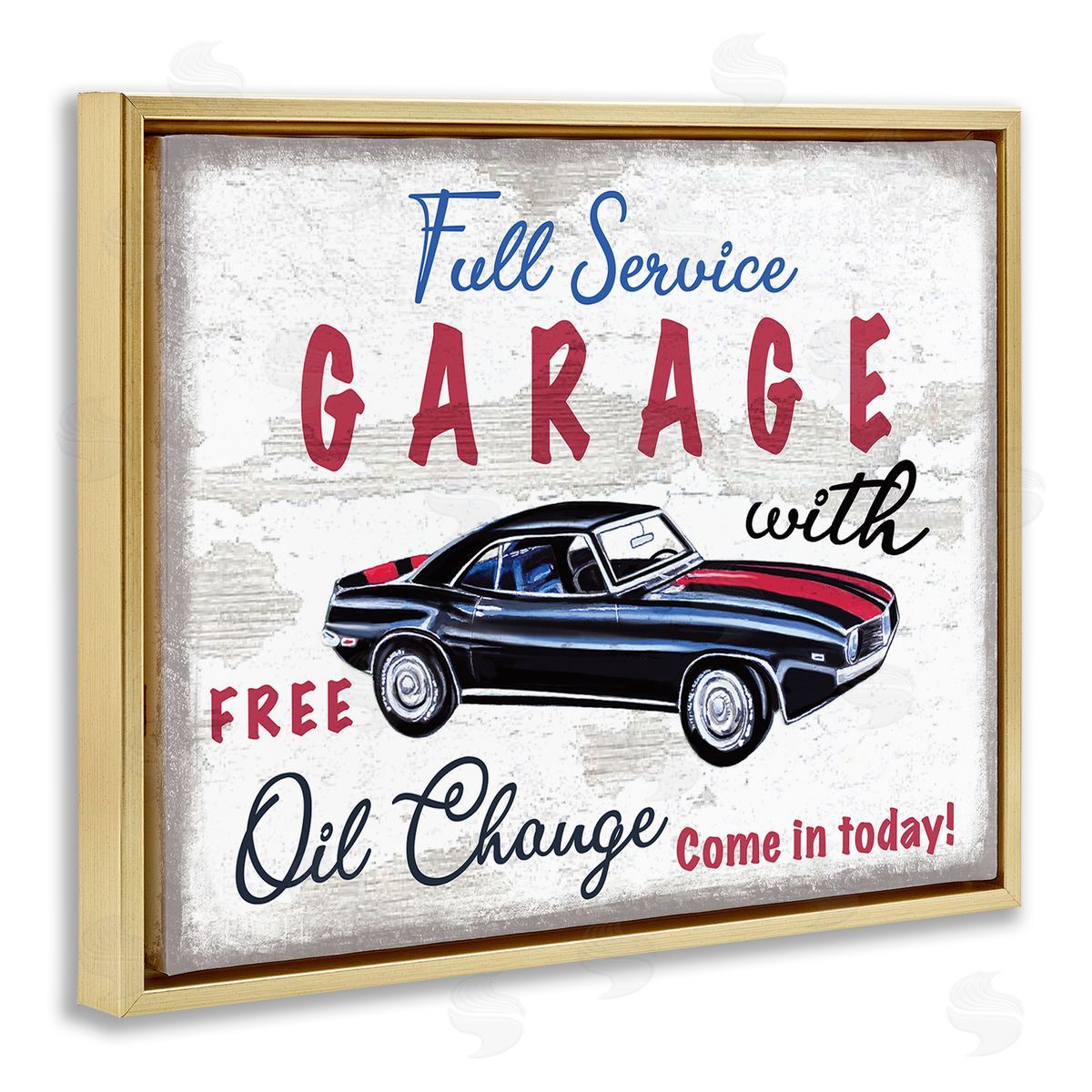 Elizabeth Tyndall Vintage Rustic Full Service Garage Sign Sports Car
