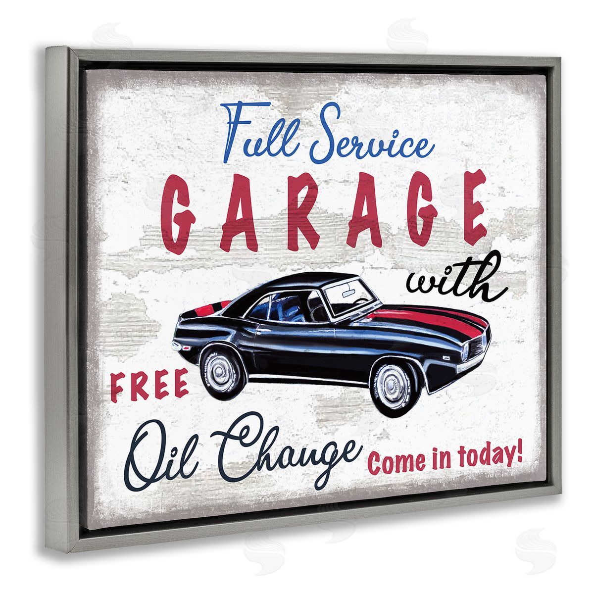 Elizabeth Tyndall Vintage Rustic Full Service Garage Sign Sports Car