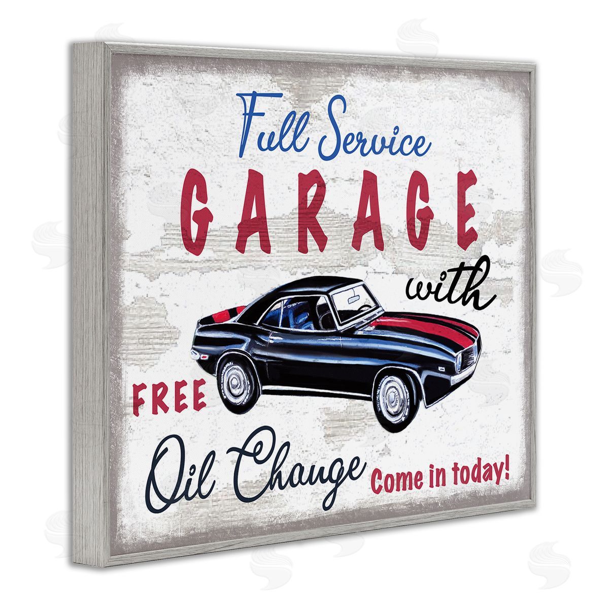 Elizabeth Tyndall Vintage Rustic Full Service Garage Sign Sports Car