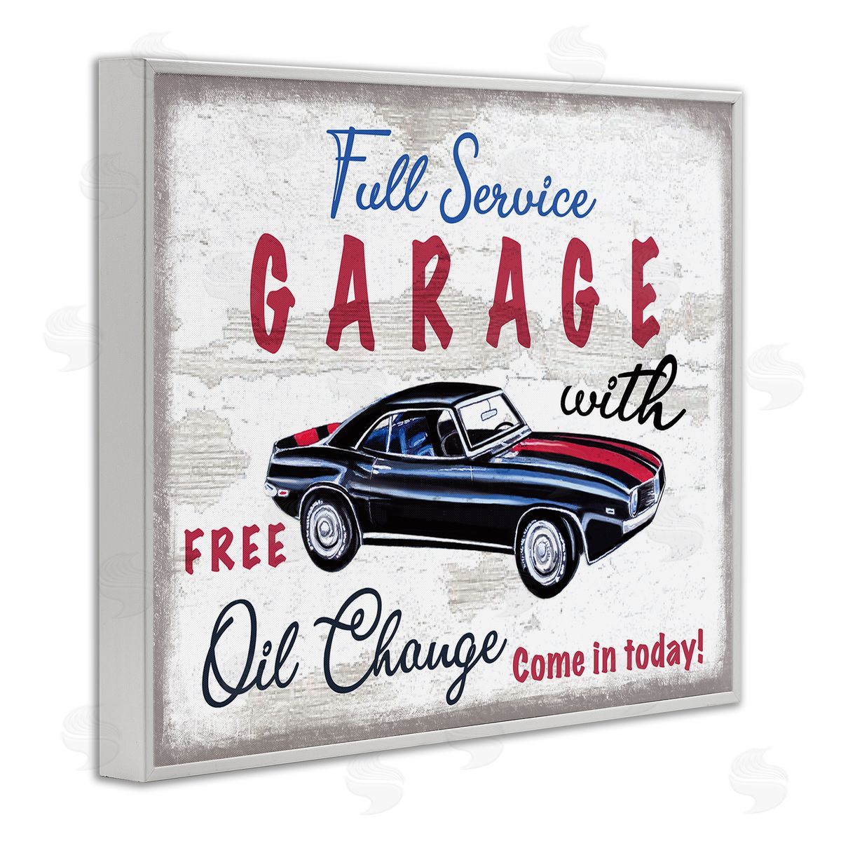 Elizabeth Tyndall Vintage Rustic Full Service Garage Sign Sports Car