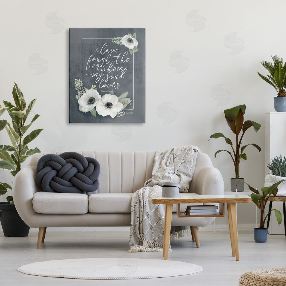 House Fenway Whom My Soul Loves 3:4 Rustic White Poppy Florals