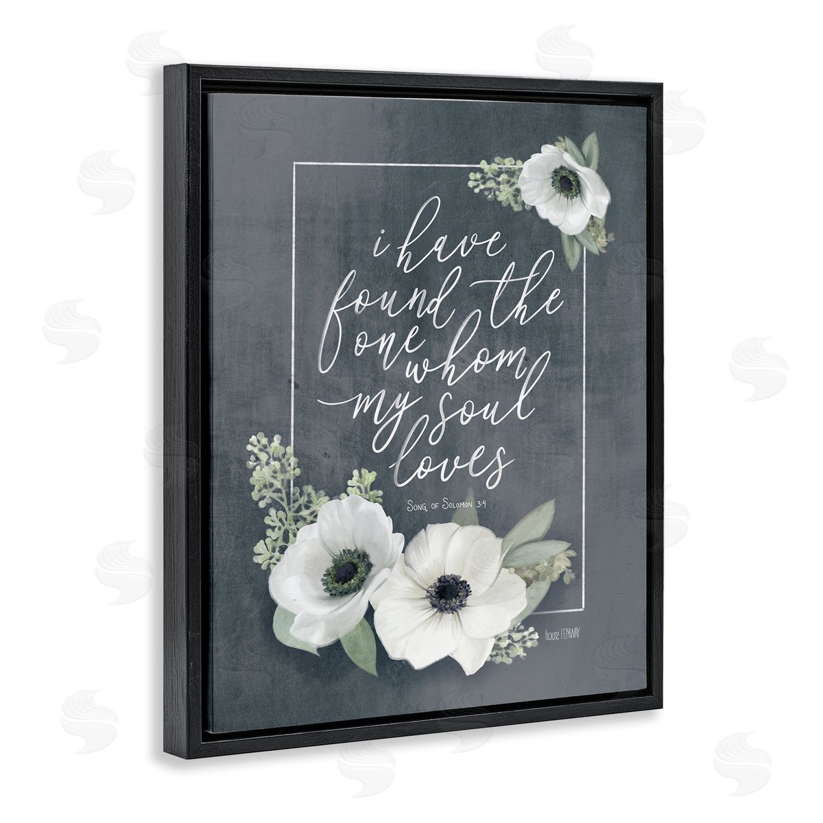 House Fenway Whom My Soul Loves 3:4 Rustic White Poppy Florals