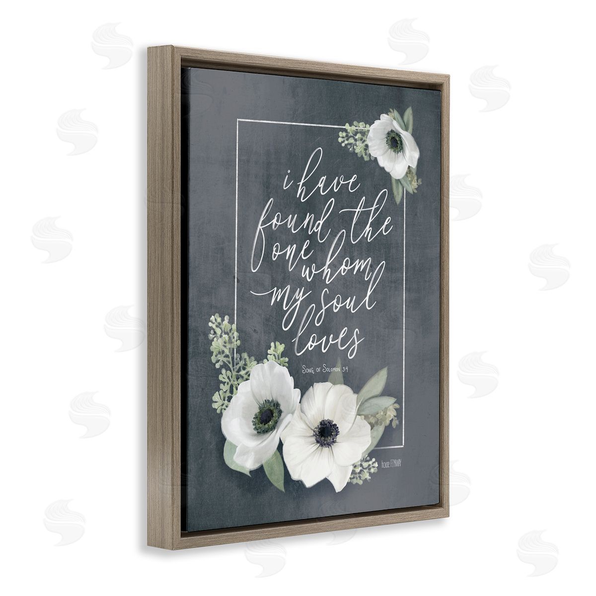 House Fenway Whom My Soul Loves 3:4 Rustic White Poppy Florals