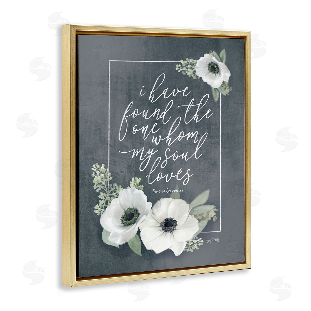 House Fenway Whom My Soul Loves 3:4 Rustic White Poppy Florals