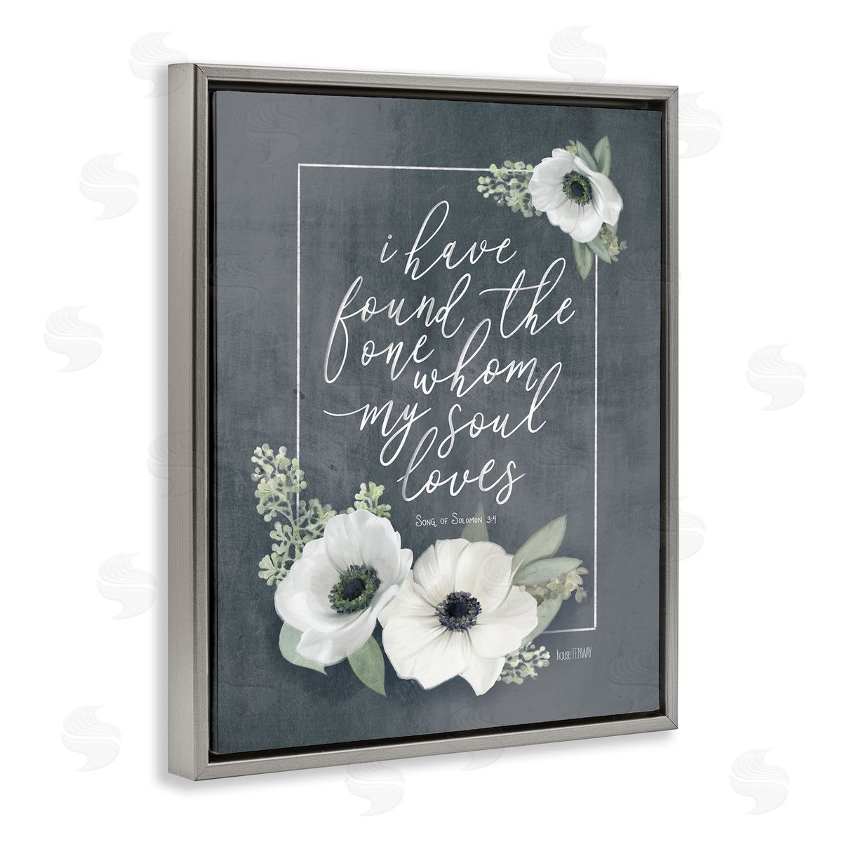 House Fenway Whom My Soul Loves 3:4 Rustic White Poppy Florals