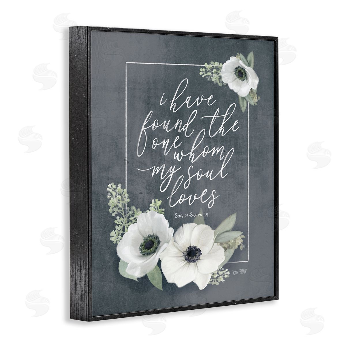 House Fenway Whom My Soul Loves 3:4 Rustic White Poppy Florals