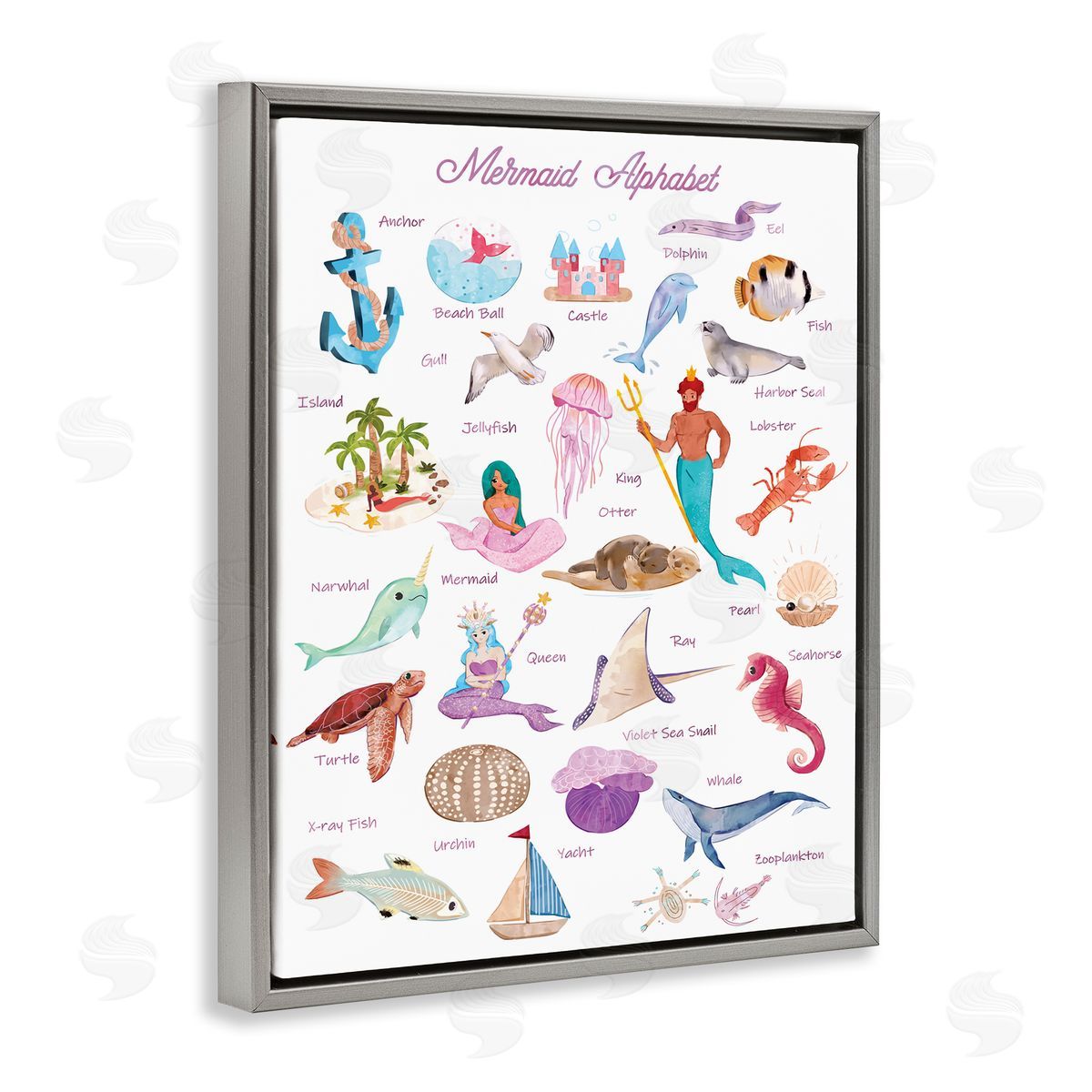 Ziwei Li Alphabet of Mermaids ABC Kid's Nautical Fantasy