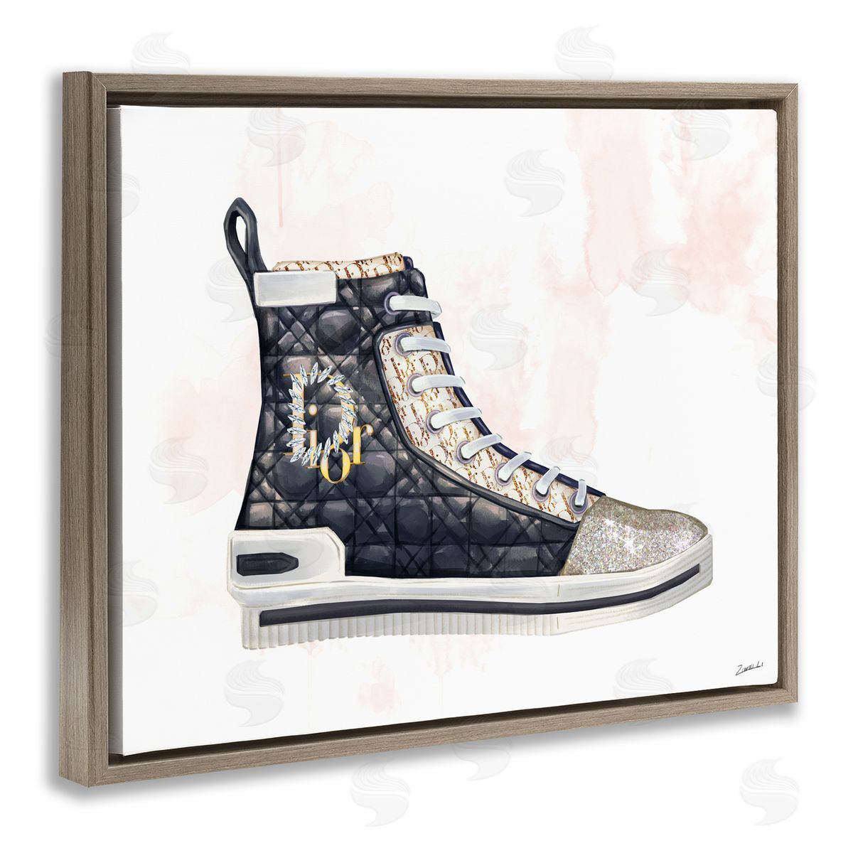 Ziwei Li High Top Fashion Forward Quilted Sneakers Glam Style