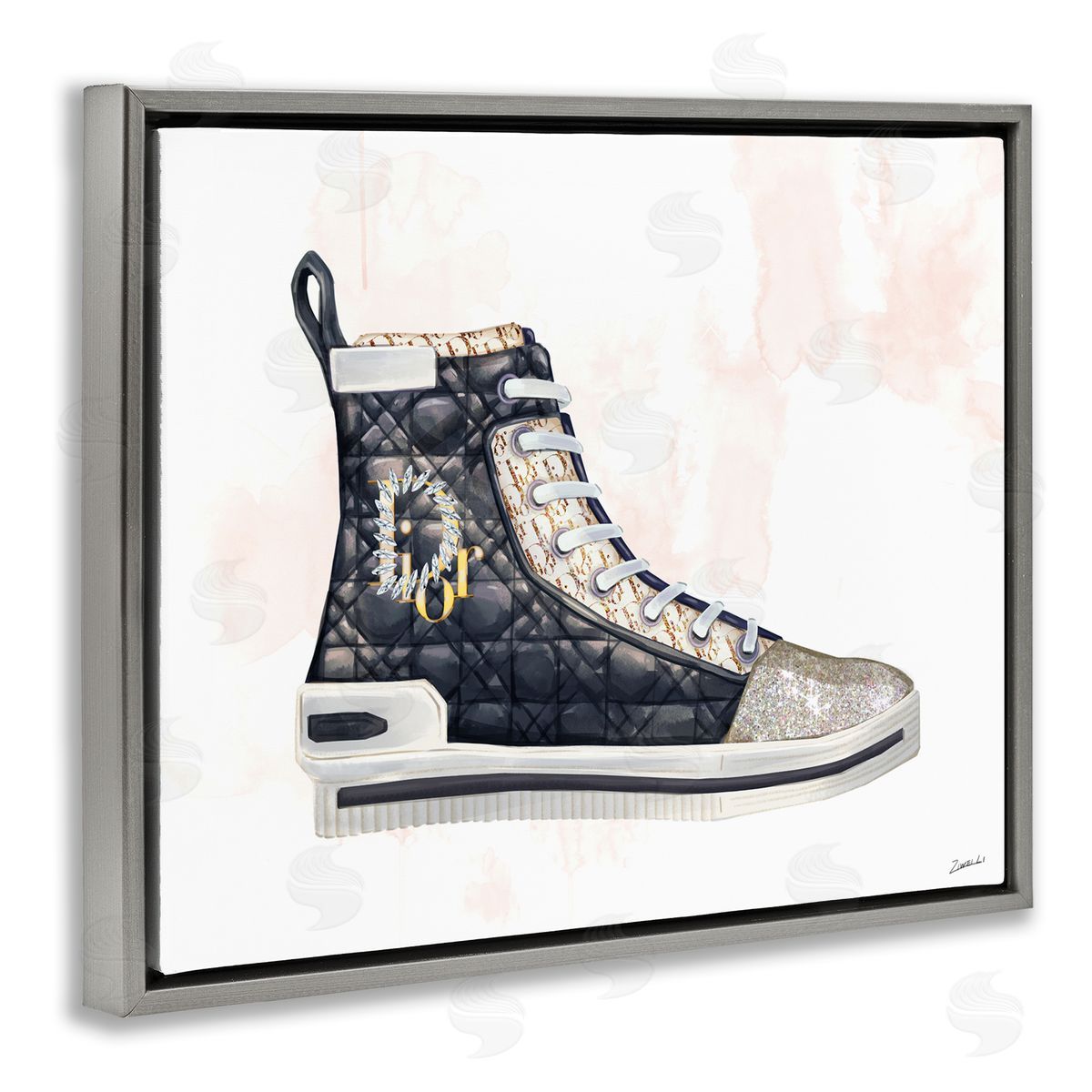 Ziwei Li High Top Fashion Forward Quilted Sneakers Glam Style