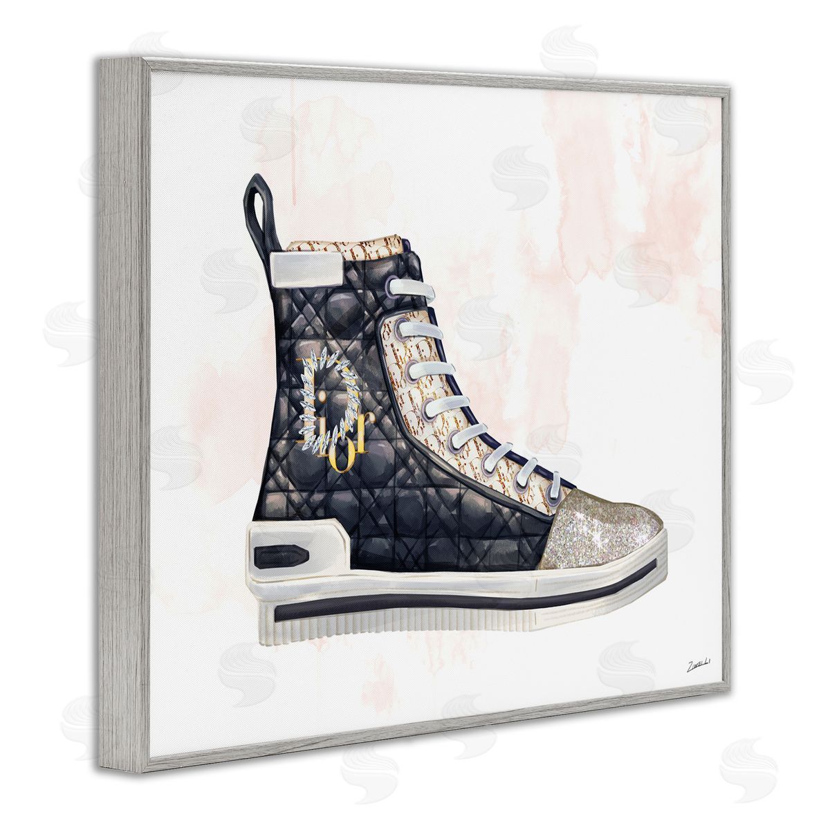 Ziwei Li High Top Fashion Forward Quilted Sneakers Glam Style