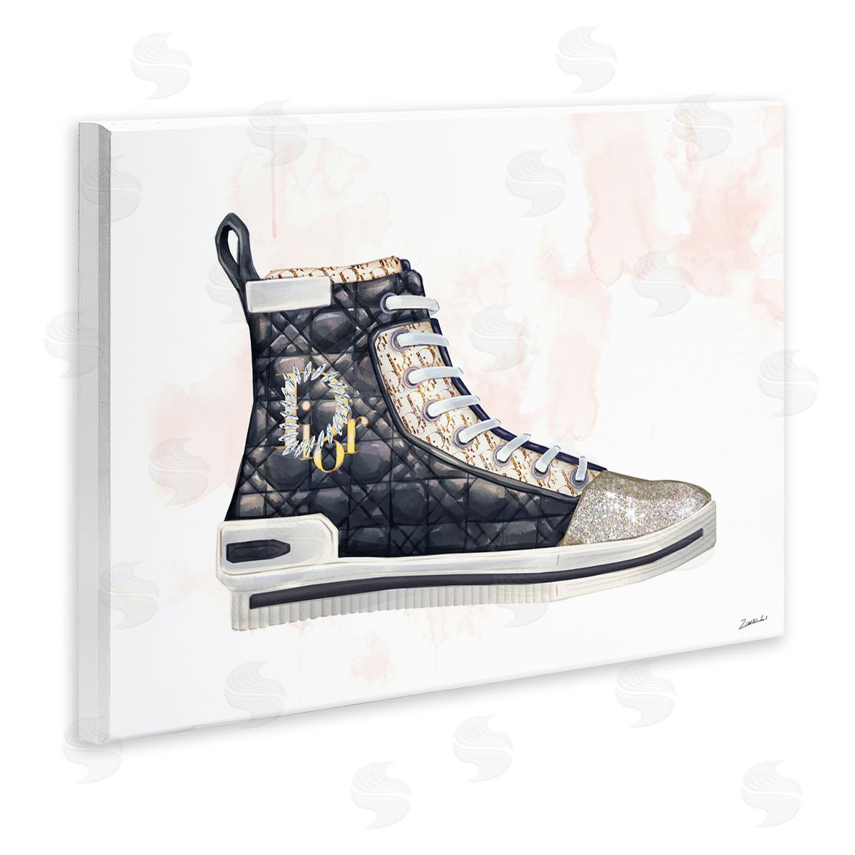 Ziwei Li High Top Fashion Forward Quilted Sneakers Glam Style