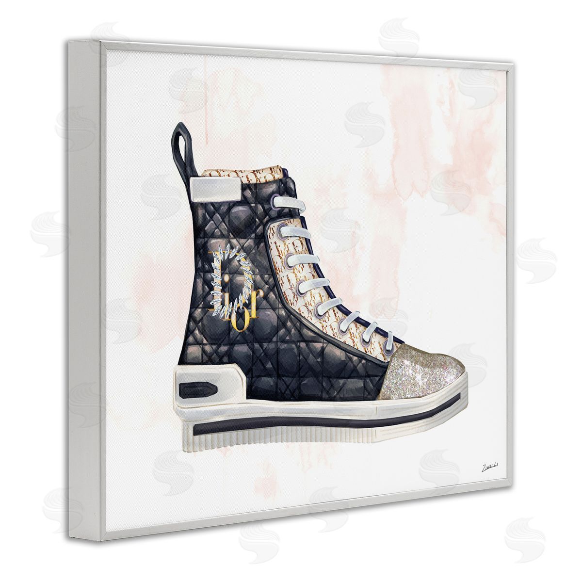Ziwei Li High Top Fashion Forward Quilted Sneakers Glam Style